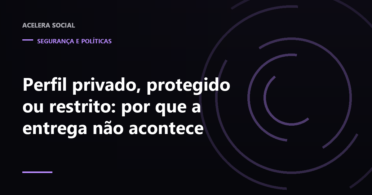 Cadeado sobre um perfil com setas de entrega sendo barradas na borda