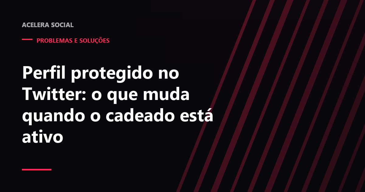Perfil do X com cadeado ativo e vários canais de distribuição desligados ao redor