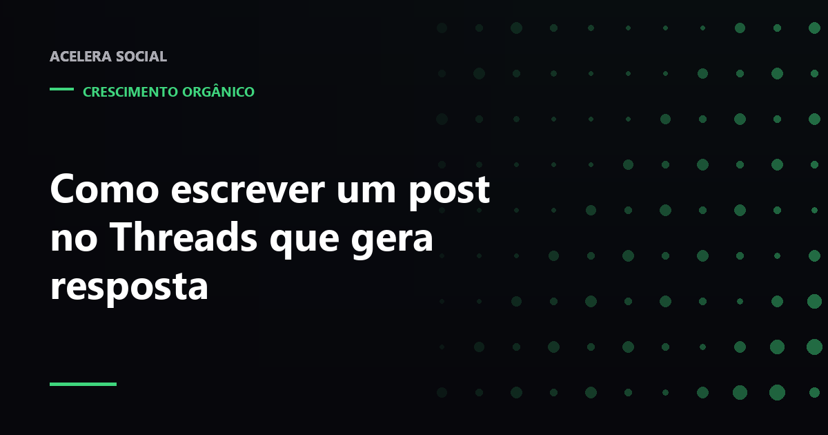 Tela de celular com um post curto de texto e respostas encadeadas abaixo dele