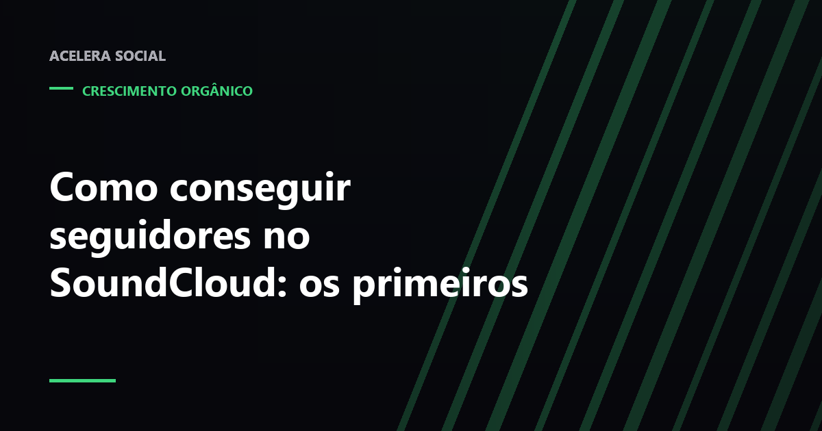 Perfil novo de artista no SoundCloud com forma de onda de uma faixa e poucos seguidores no contador