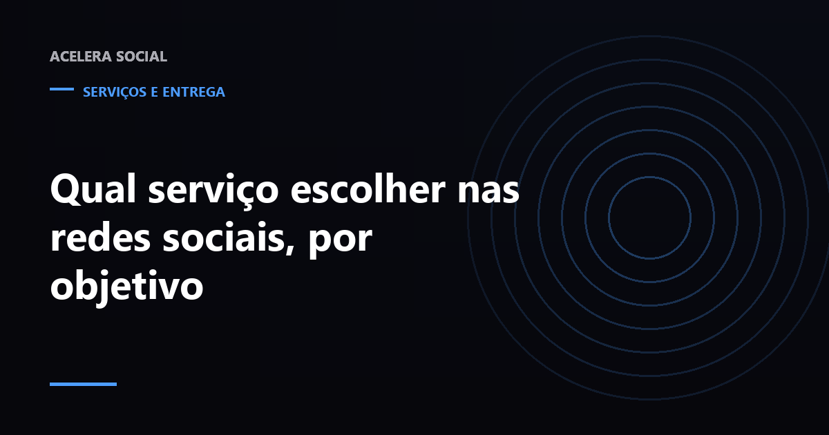 Tabela de decisão ligando objetivos a métricas correspondentes