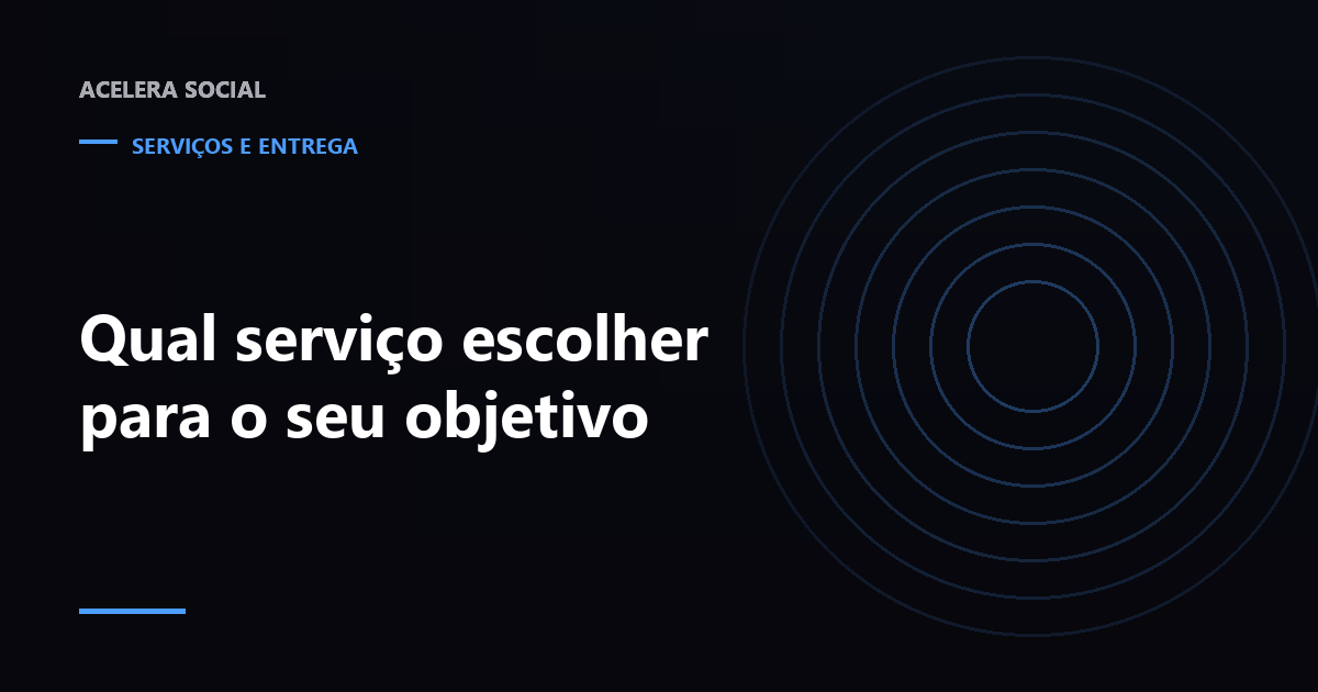 Tabela de decisão ligando objetivos a métricas correspondentes