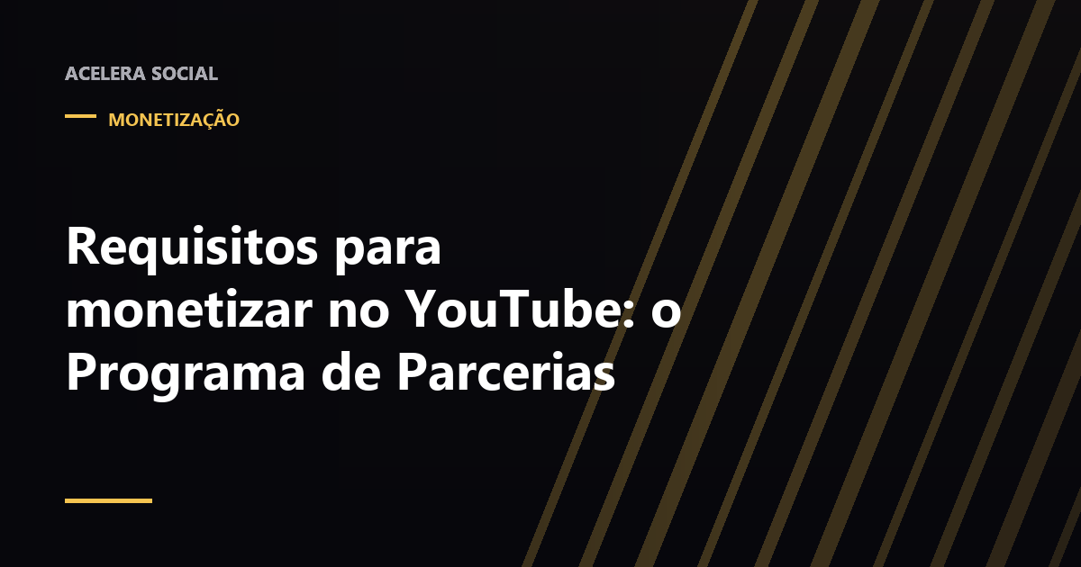 Painel com dois caminhos paralelos até um selo de aprovação de monetização