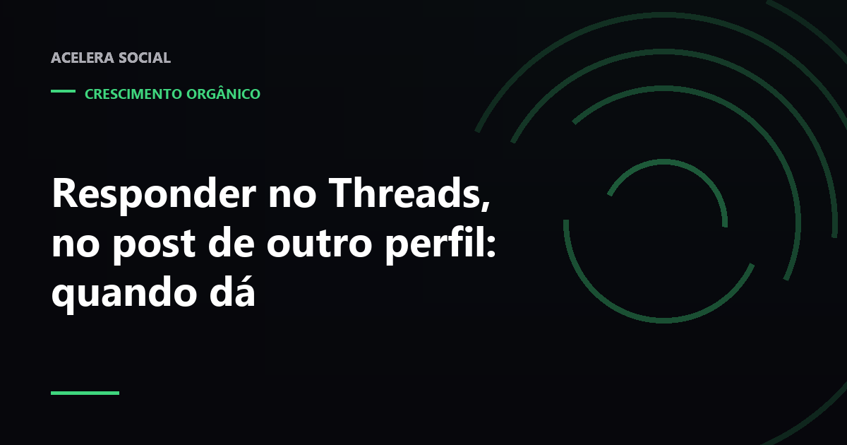 Conversa em cadeia no Threads com a resposta de um perfil pequeno destacada no meio das outras