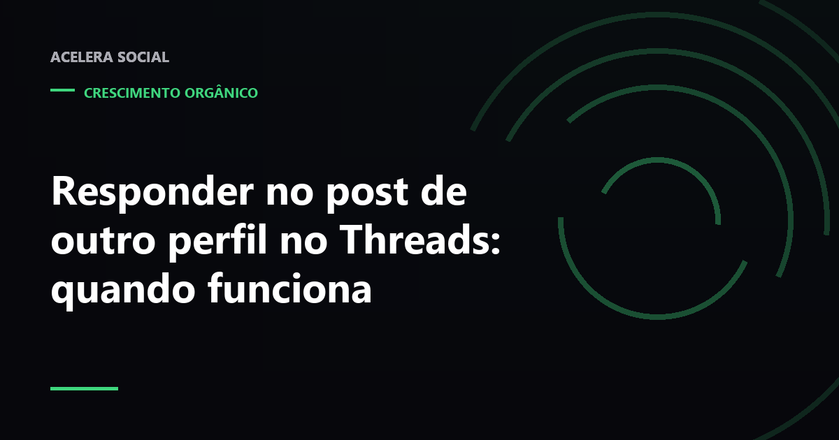 Conversa em cadeia no Threads com a resposta de um perfil pequeno destacada no meio das outras