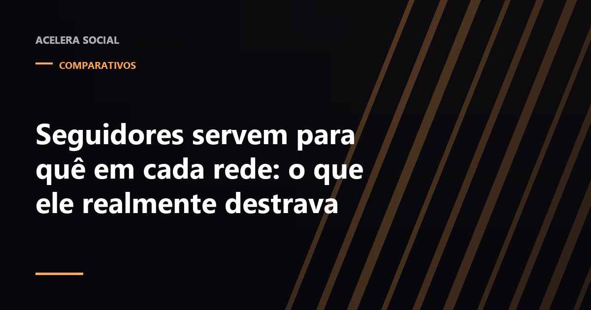 Ícones de várias redes sociais ligados por fios de espessuras diferentes a um mesmo contador de seguidores no centro