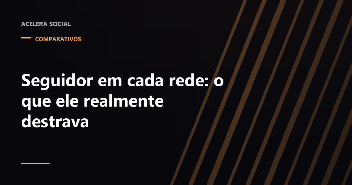 Ícones de várias redes sociais ligados por fios de espessuras diferentes a um mesmo contador de seguidores no centro