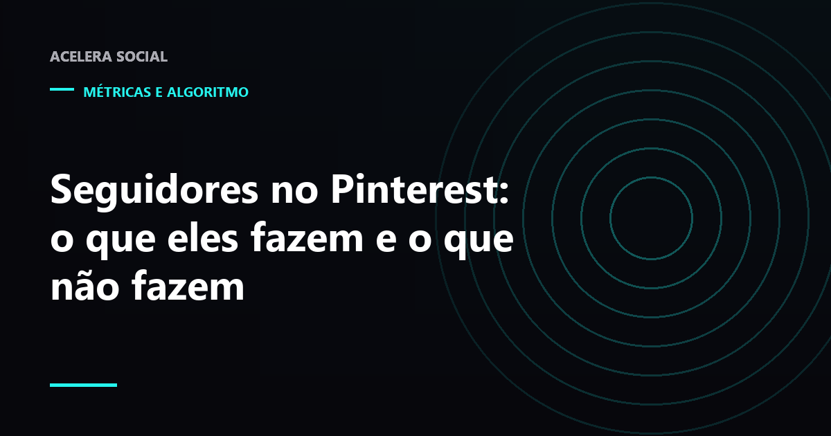 Contador de seguidores de um perfil do Pinterest em segundo plano, atrás de uma barra de busca com resultados em grade