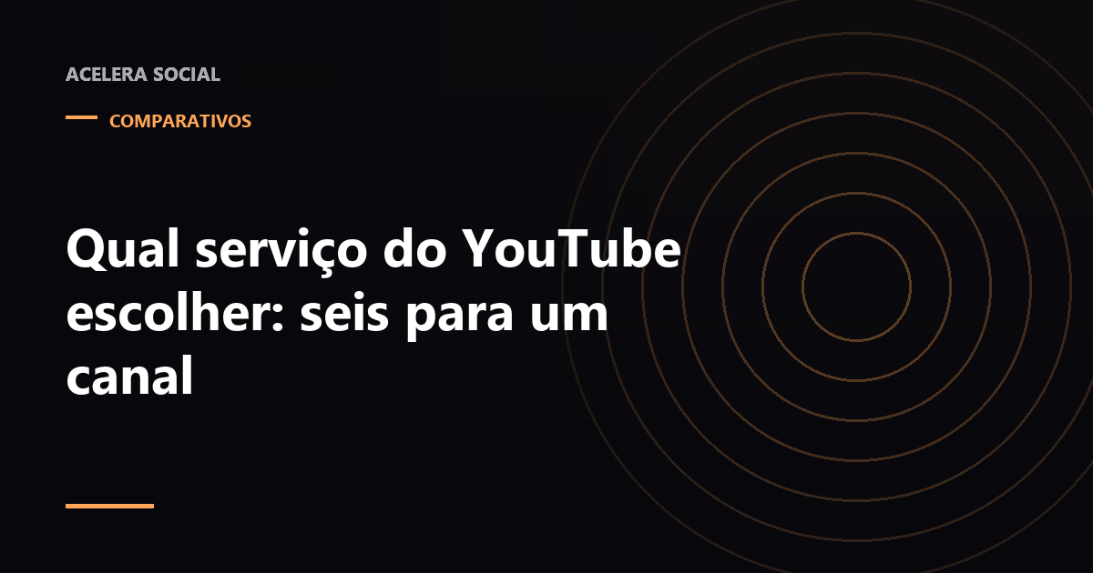 Painel de análises de um canal com seis indicadores destacados em colunas