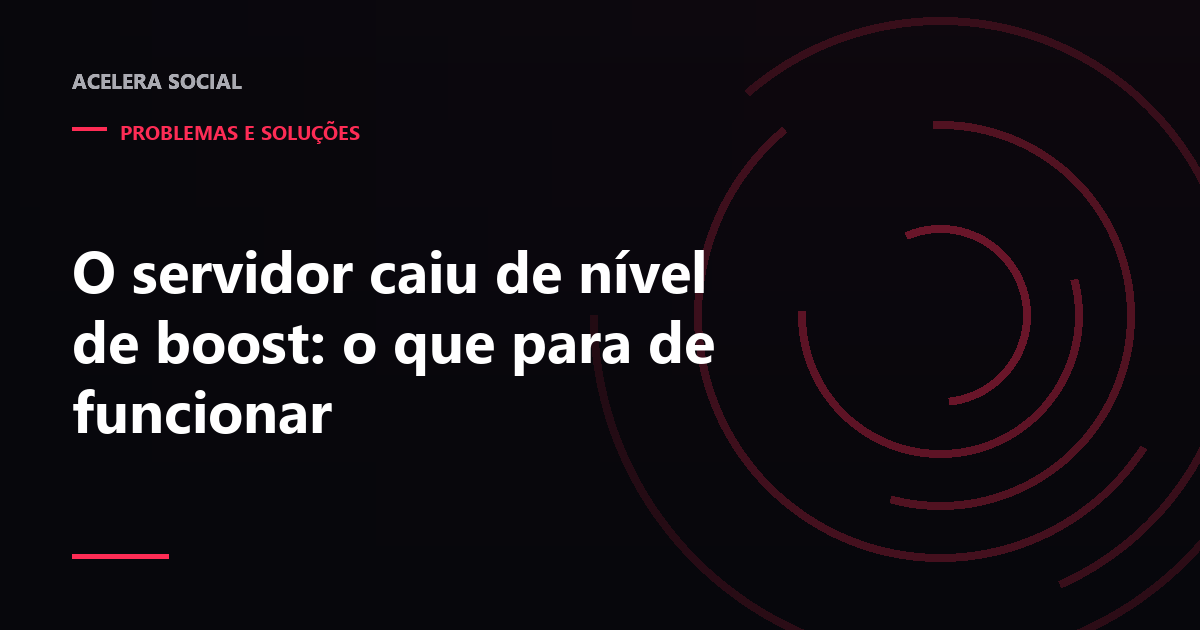 Barra de boost de um servidor do Discord com o marcador abaixo da faixa do nível anterior