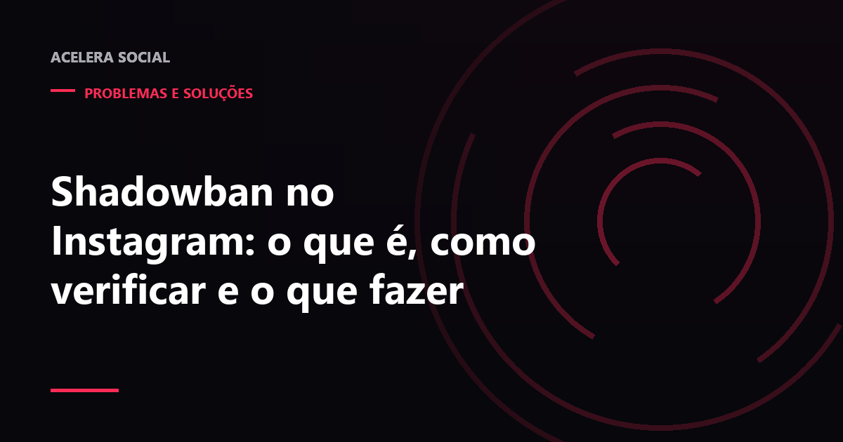 Perfil de rede social parcialmente encoberto por uma sombra, sugerindo alcance restrito