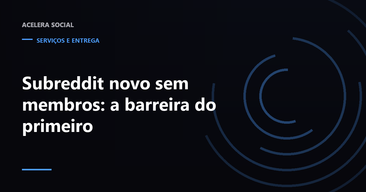 Painel lateral de comunidade do Reddit com contagem de inscritos muito baixa e o feed logo abaixo sem posts recentes