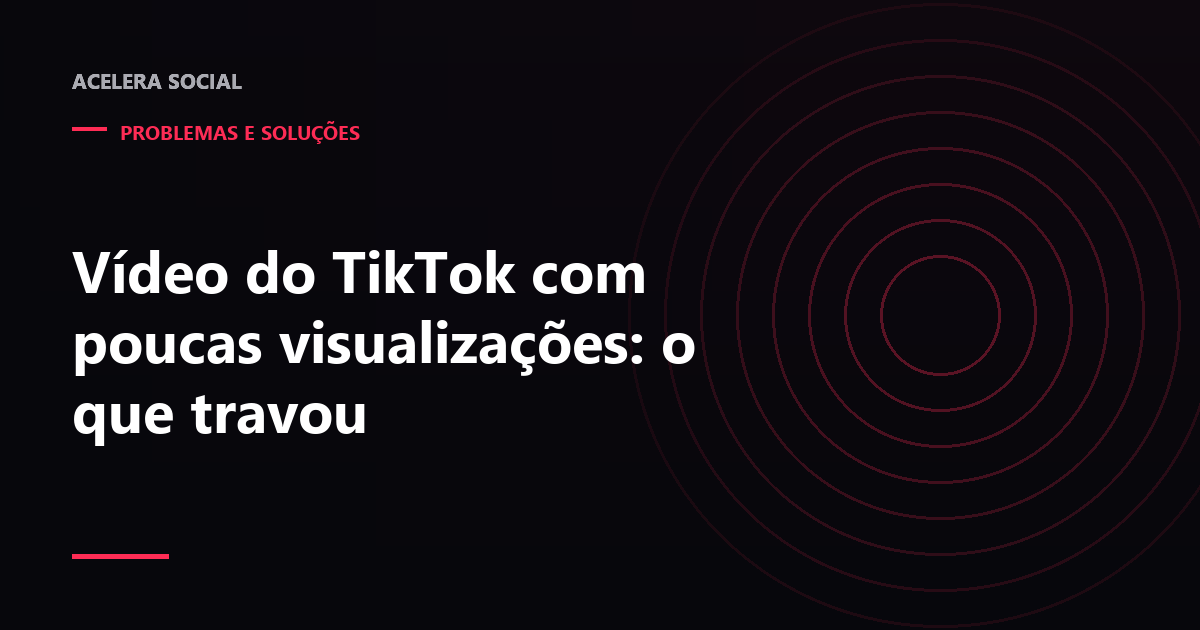 Contador de visualizações estagnado ao lado de um vídeo vertical com barra de progresso incompleta