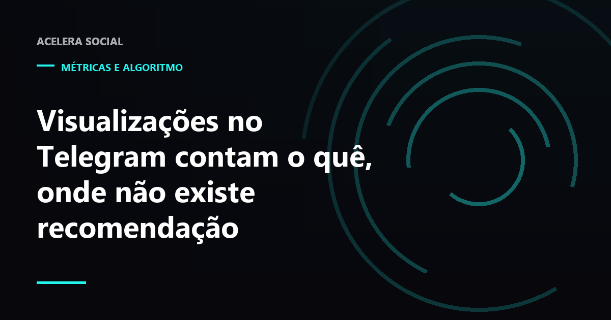 Coluna de mensagens de um canal do Telegram com o contador de visualizações repetido sob cada uma