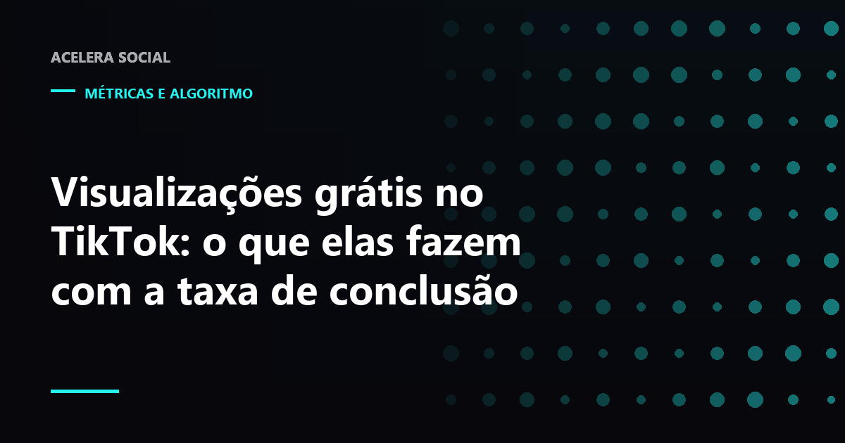 Vídeo vertical do TikTok com contador de visualizações alto e barra de taxa de conclusão quase vazia embaixo